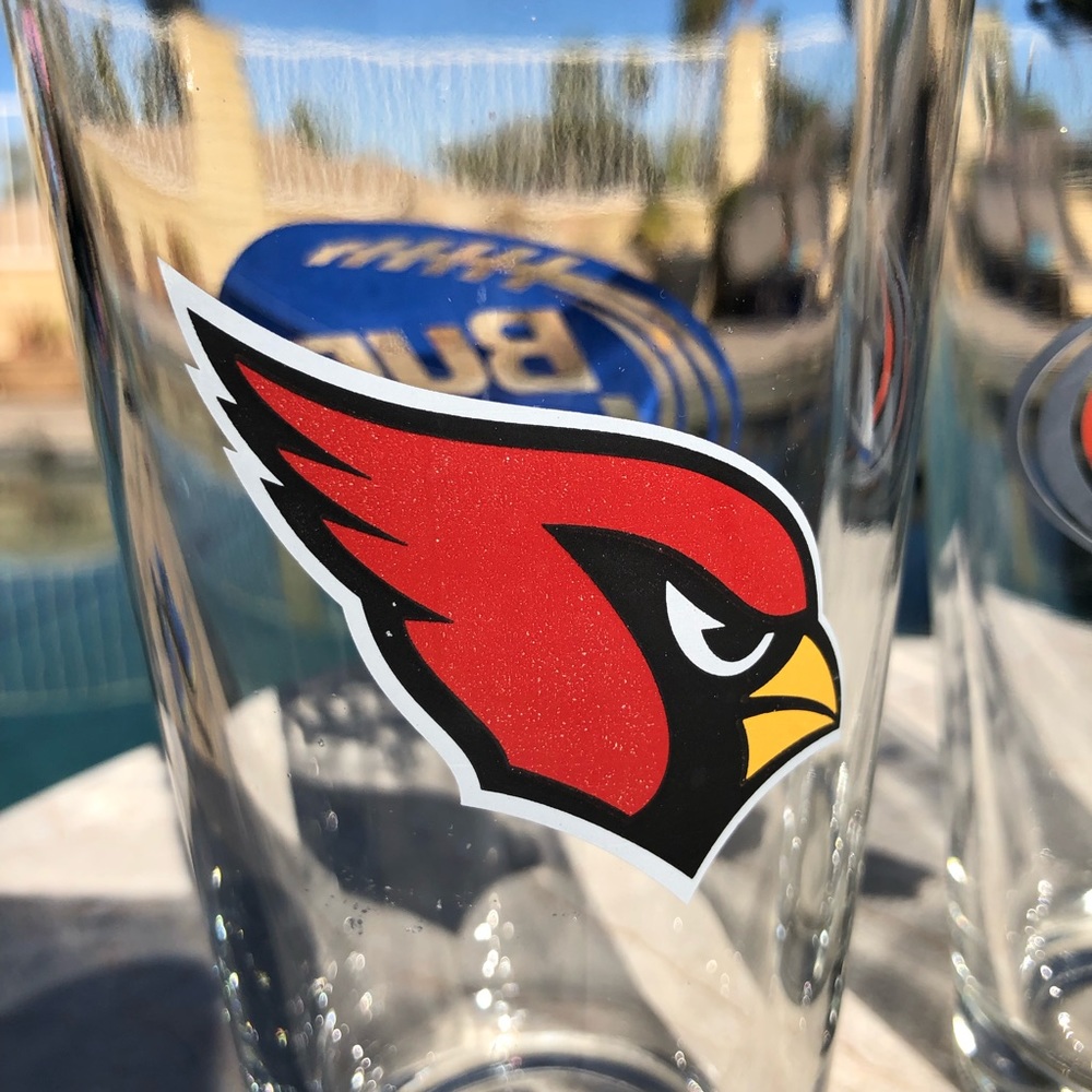 Set of 2 Bud Light Arizona Cardinals Pint Glasses